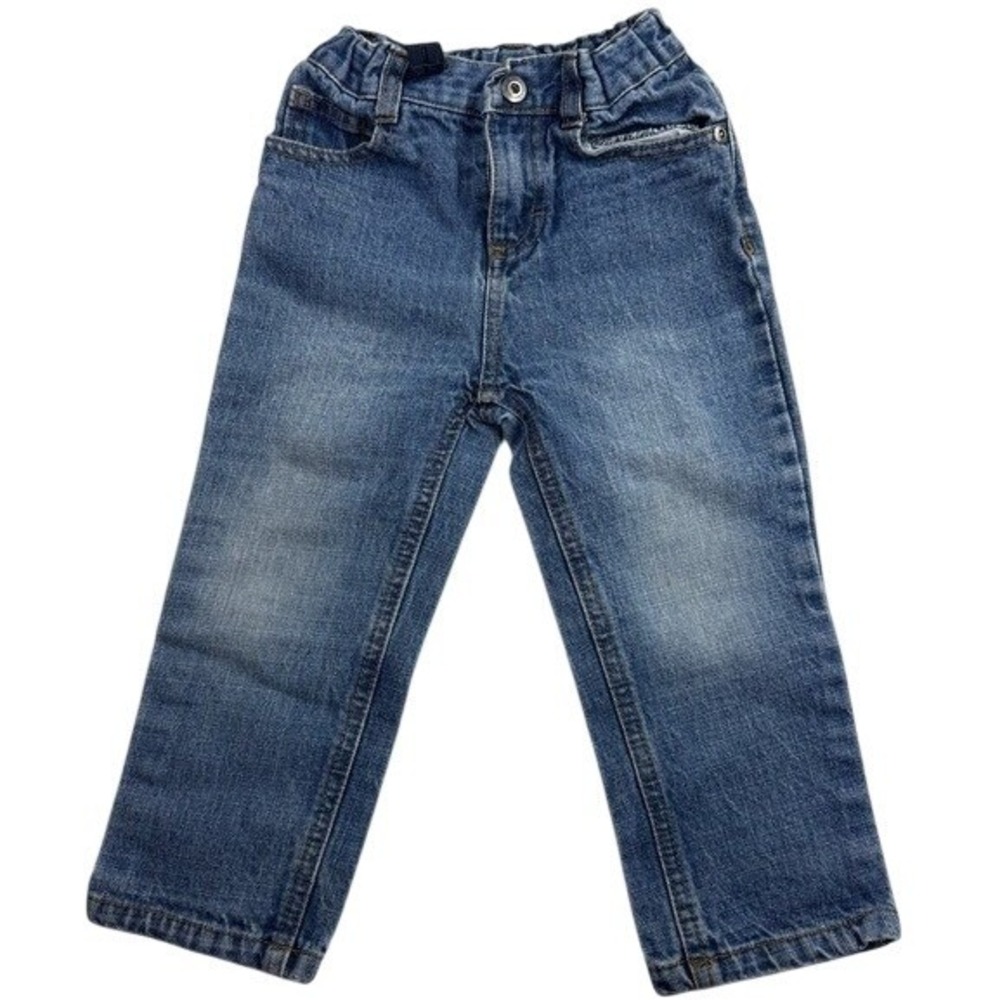 Calvin Klein Jeans Denim Pants Toddler Blue Unisex Straight Leg Elastic Waist 2T